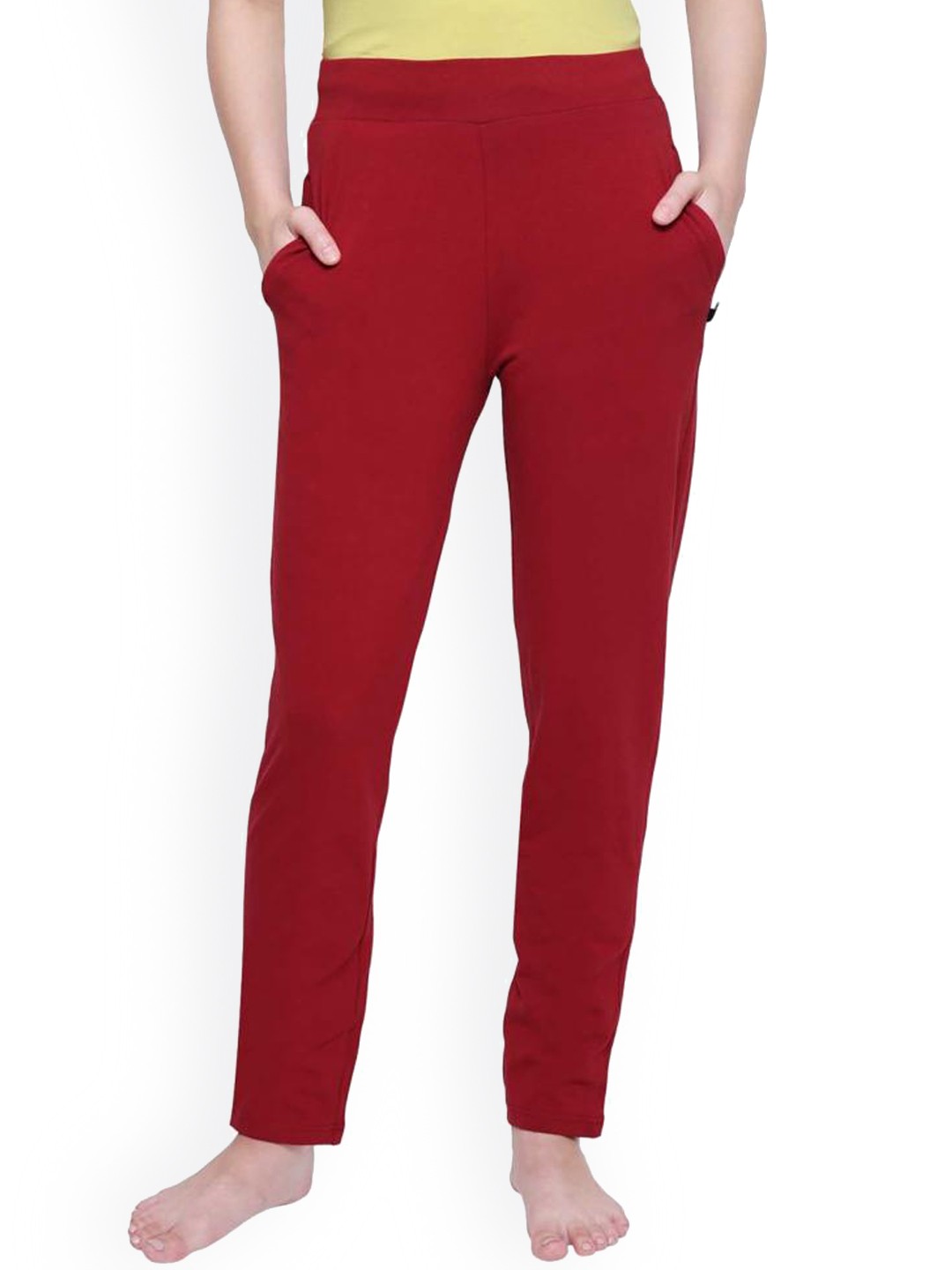 

PROTEENS Cotton Straight Mid-Rise Lounge Pants, Maroon