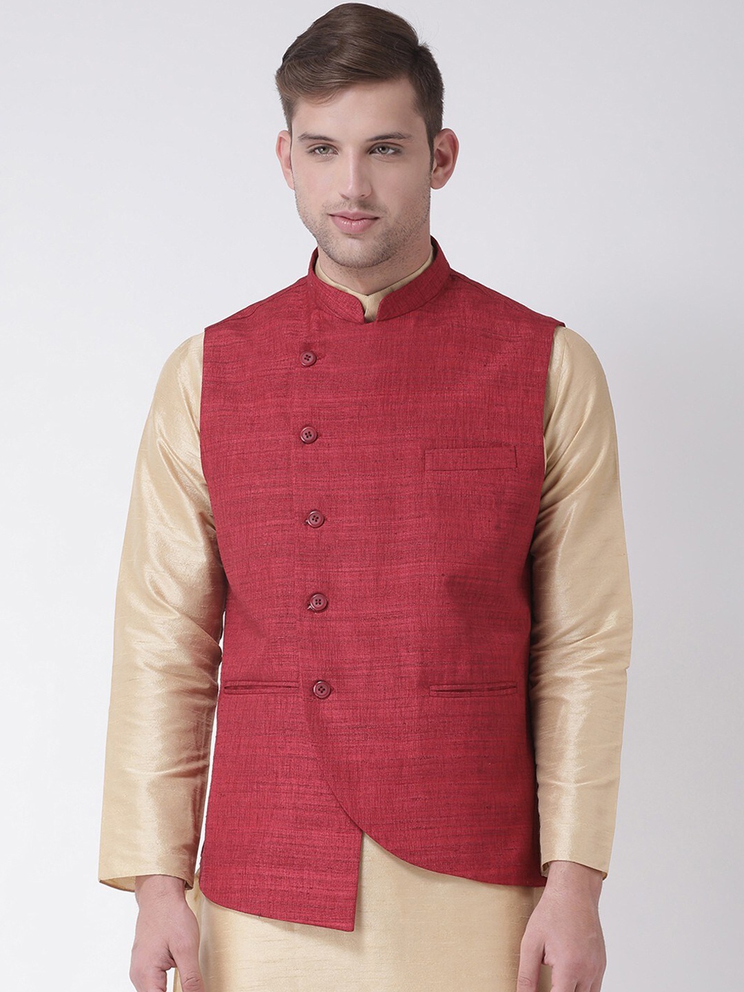 

TABARD Ethnic Nehru Jacket, Maroon
