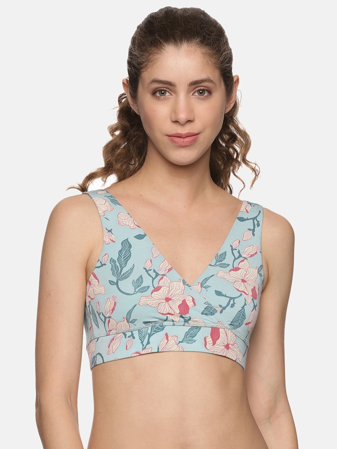 

Tailor & Circus Tencel Modal Micro Padded Plunge Bra, Blue