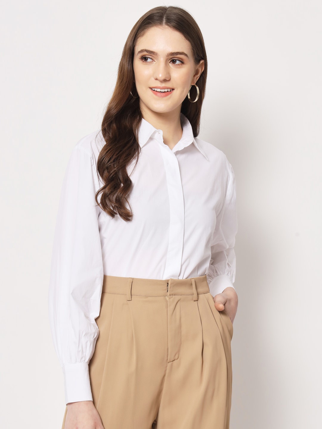 

Trend Arrest Relaxed Formal Cotton Shirt, White