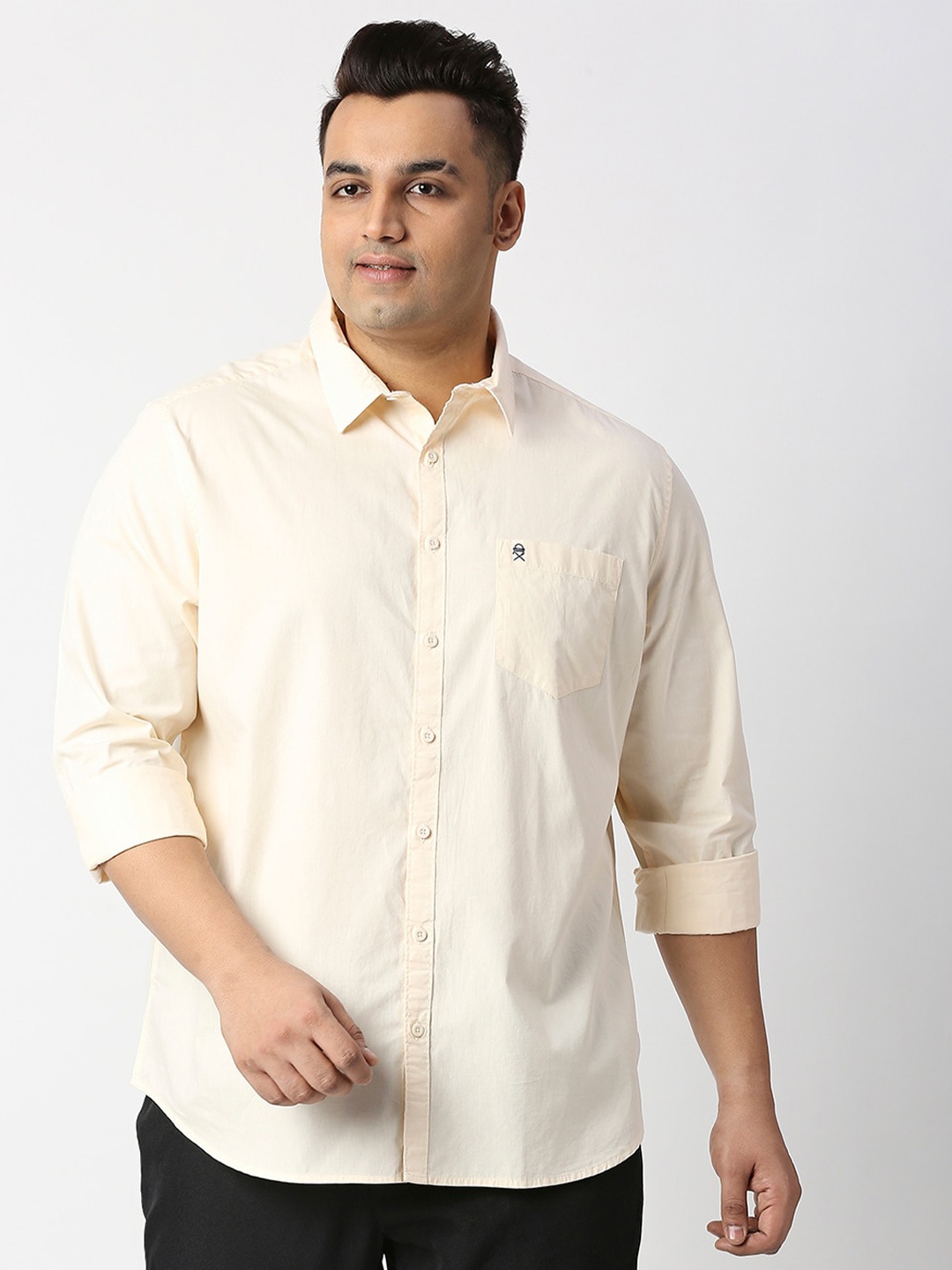 

Thomas Scott Plus Size Classic Pure Cotton Casual Shirt, Cream