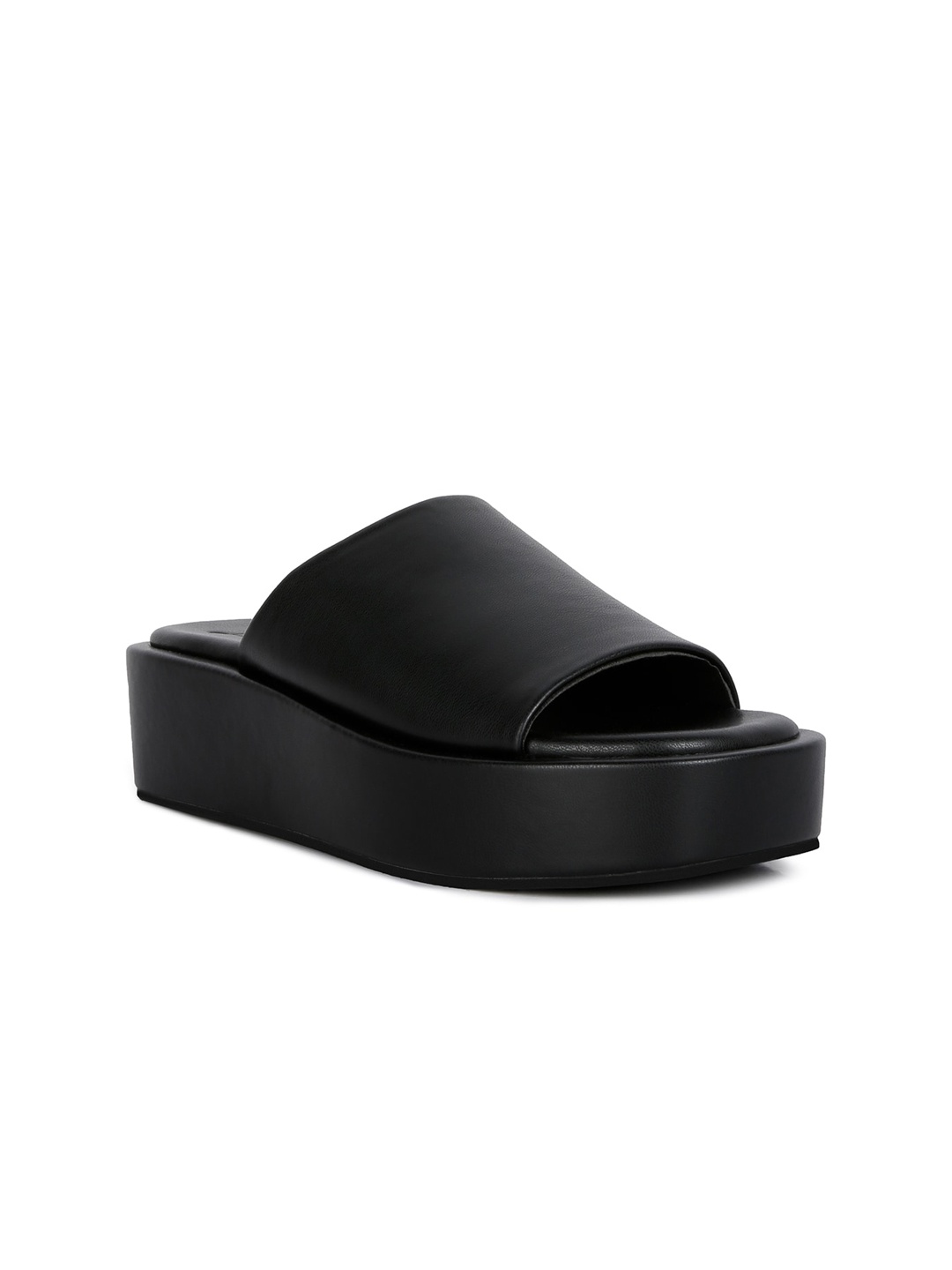 

London Rag Women Peep Toes Wedge Heels, Black