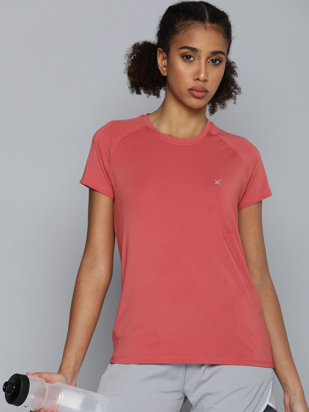 

HRX by Hrithik Roshan Women Red Brand Logo T-shirt