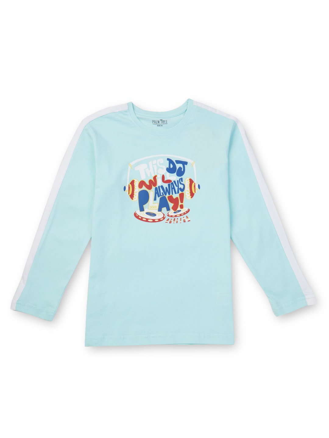 

Palm Tree Boys Typography Printed T-shirt, Blue