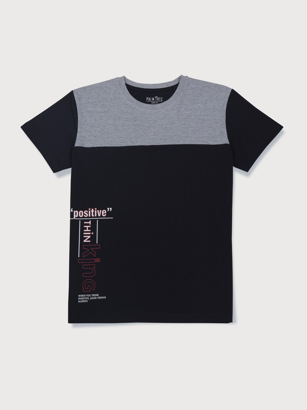 

Palm Tree Boys Typography Printed Cotton T-shirt, Black
