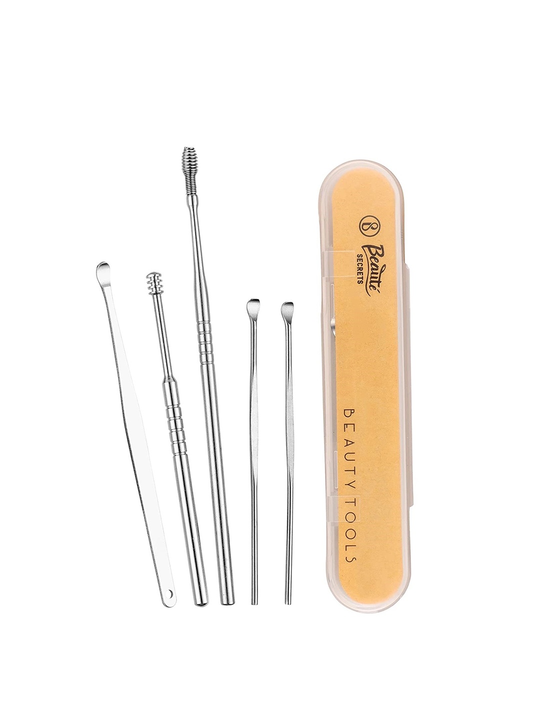 

Beaute Secrets Set Of 5 Ear Wax Removal Kit, Silver