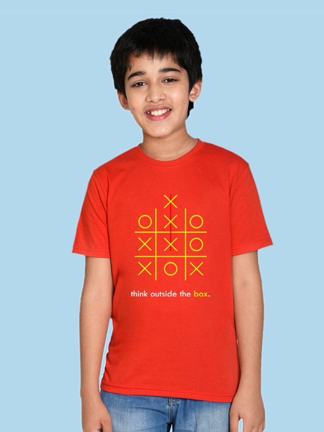 

NUSYL Boys Typography Printed Short Sleeves T-shirt, Red