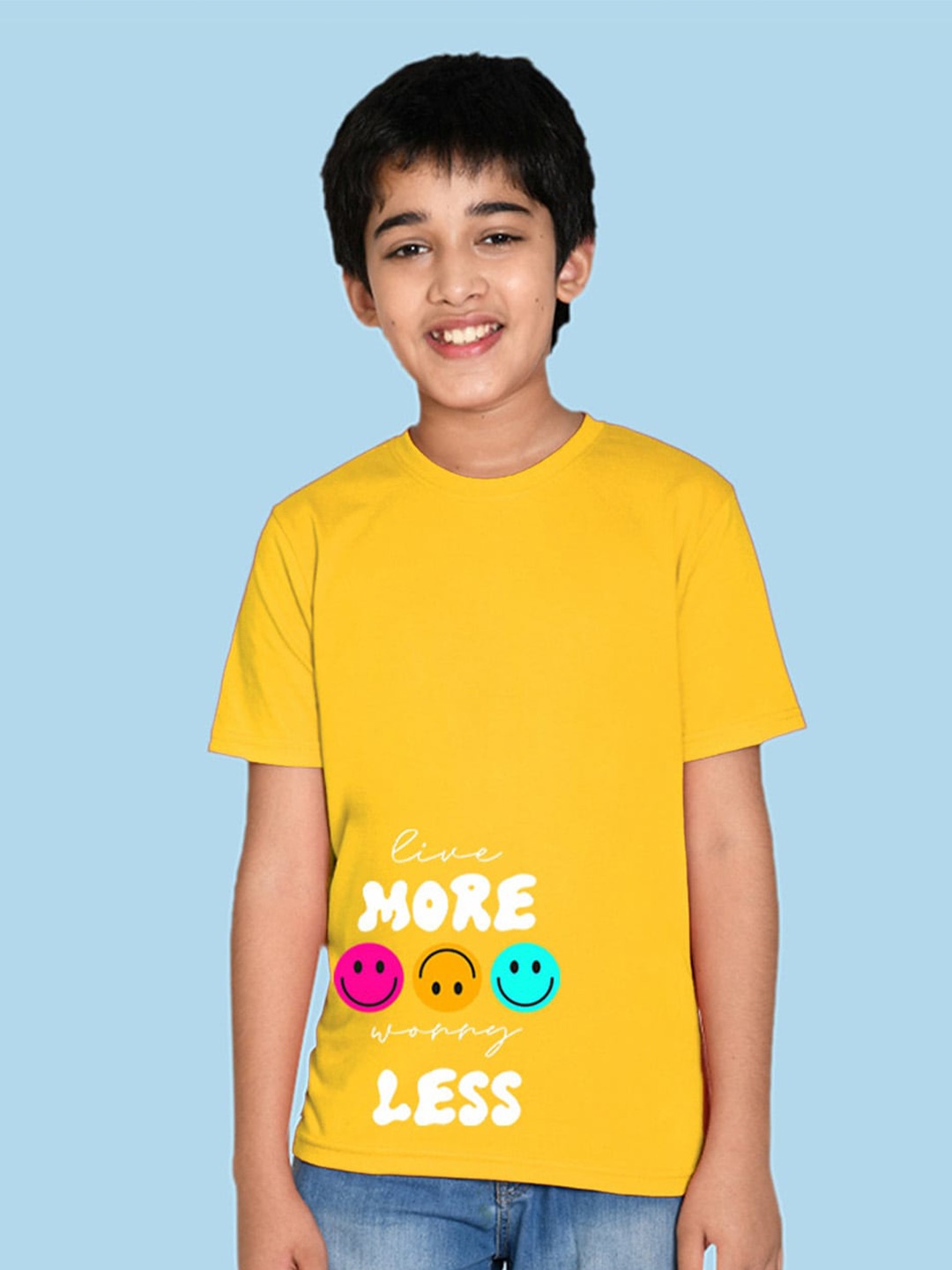 

NUSYL Boys Short Sleeves Graphic Printed T-shirt, Yellow