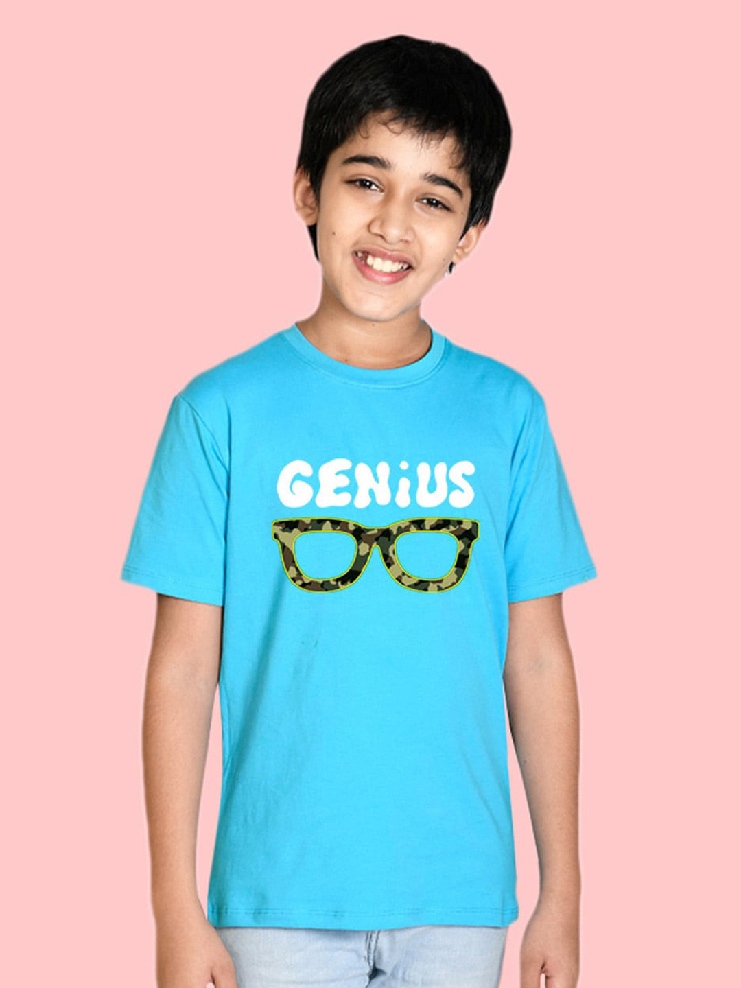 

NUSYL Boys Short Sleeves Graphic Printed T-shirt, Blue