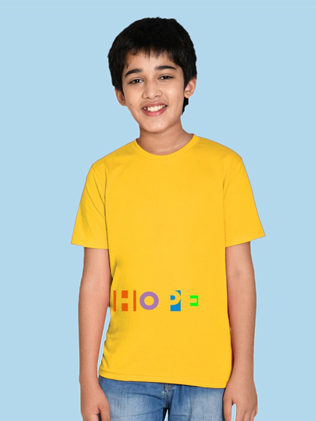 

NUSYL Boys Short Sleeves Graphic Printed T-shirt, Yellow