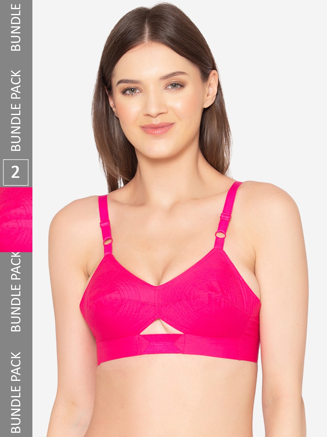 

GROVERSONS Paris Beauty Full Coverage Non-Padded Organic Cotton Bra, Pink