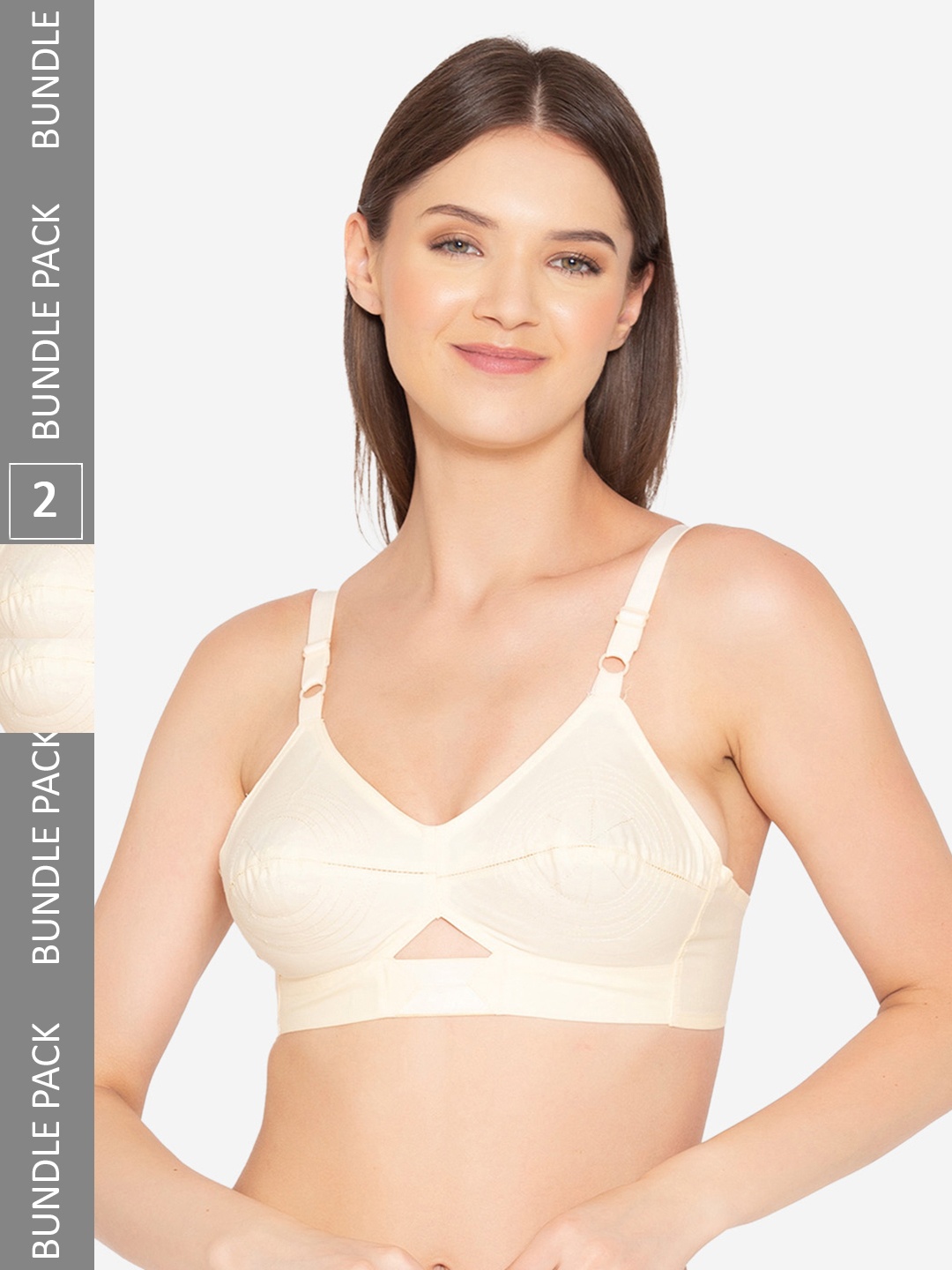 

GROVERSONS Paris Beauty Full Coverage Non-Padded Organic Cotton Bra, Off white