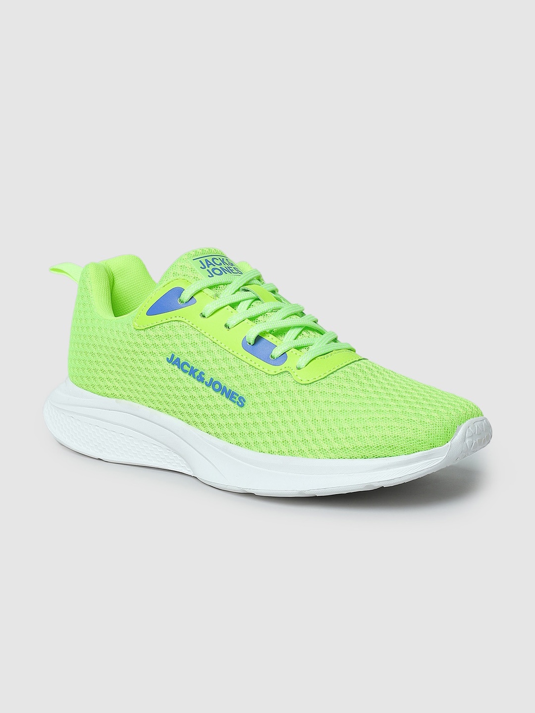 

Jack & Jones Men Woven Design Lace-Up Sneakers, Fluorescent green