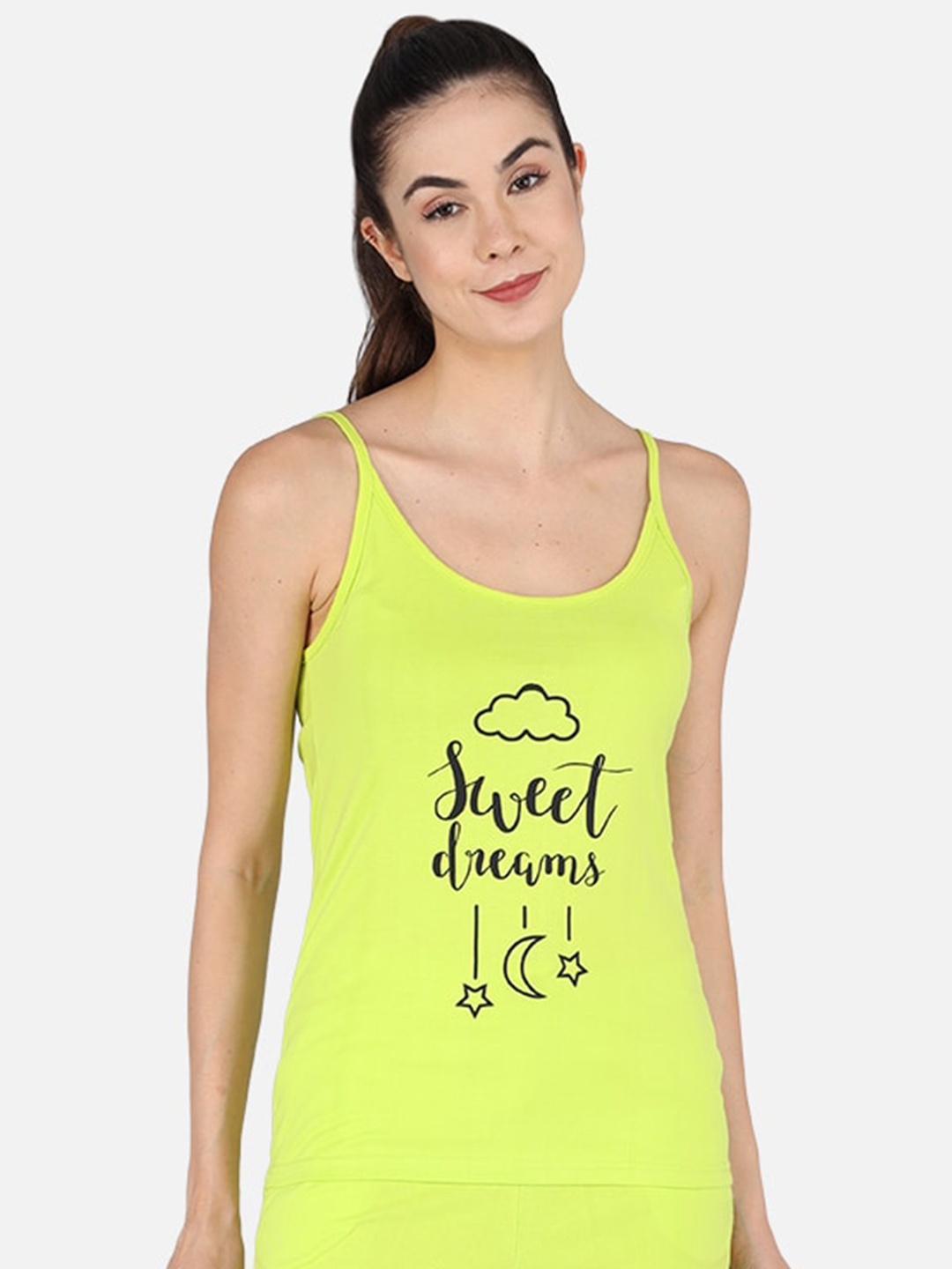 

The Dry State Scoop Neck Typography Printed Cotton T-shirt, Yellow