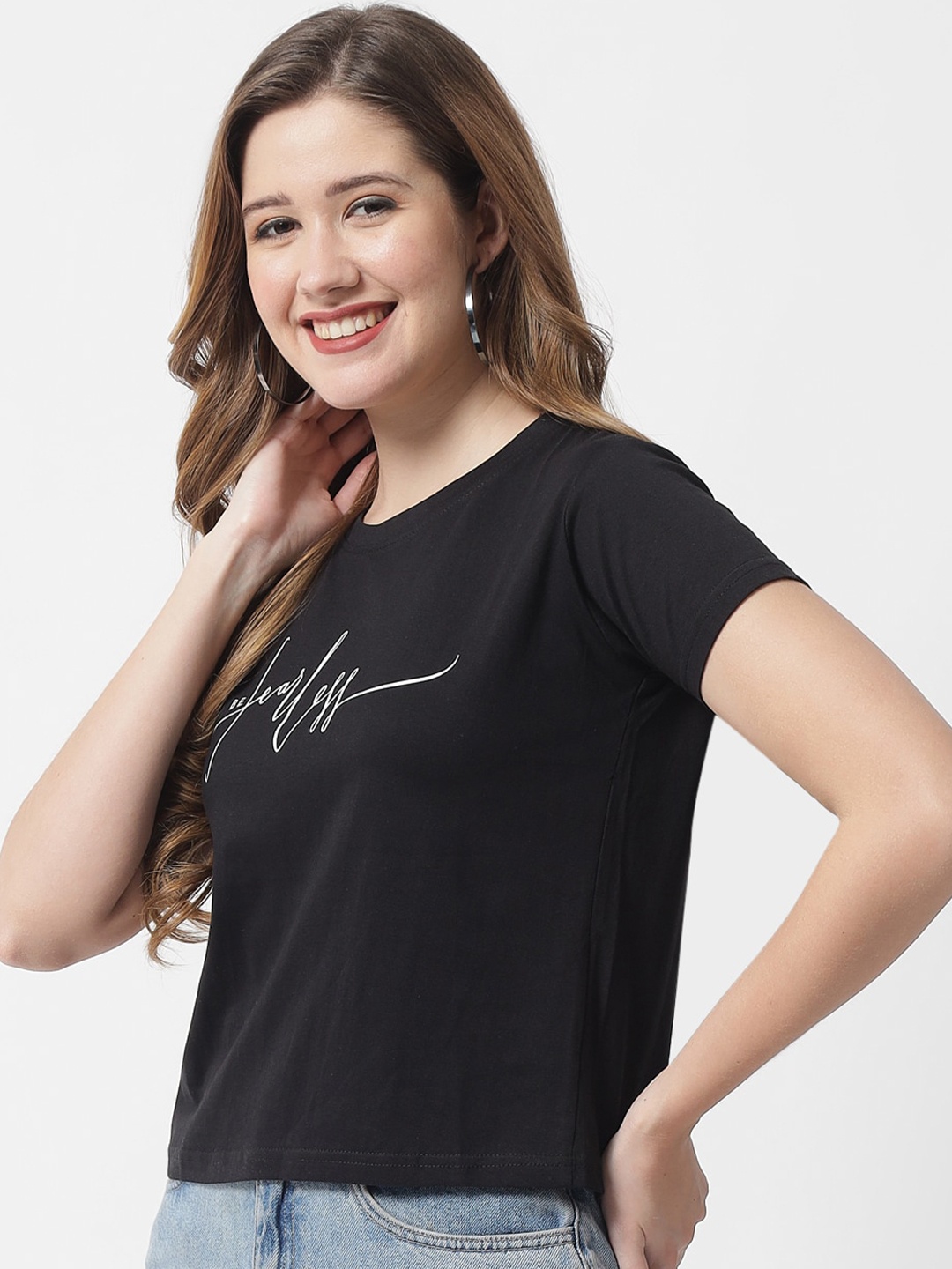 

The Dry State Typography Printed Cotton T-shirt, Black