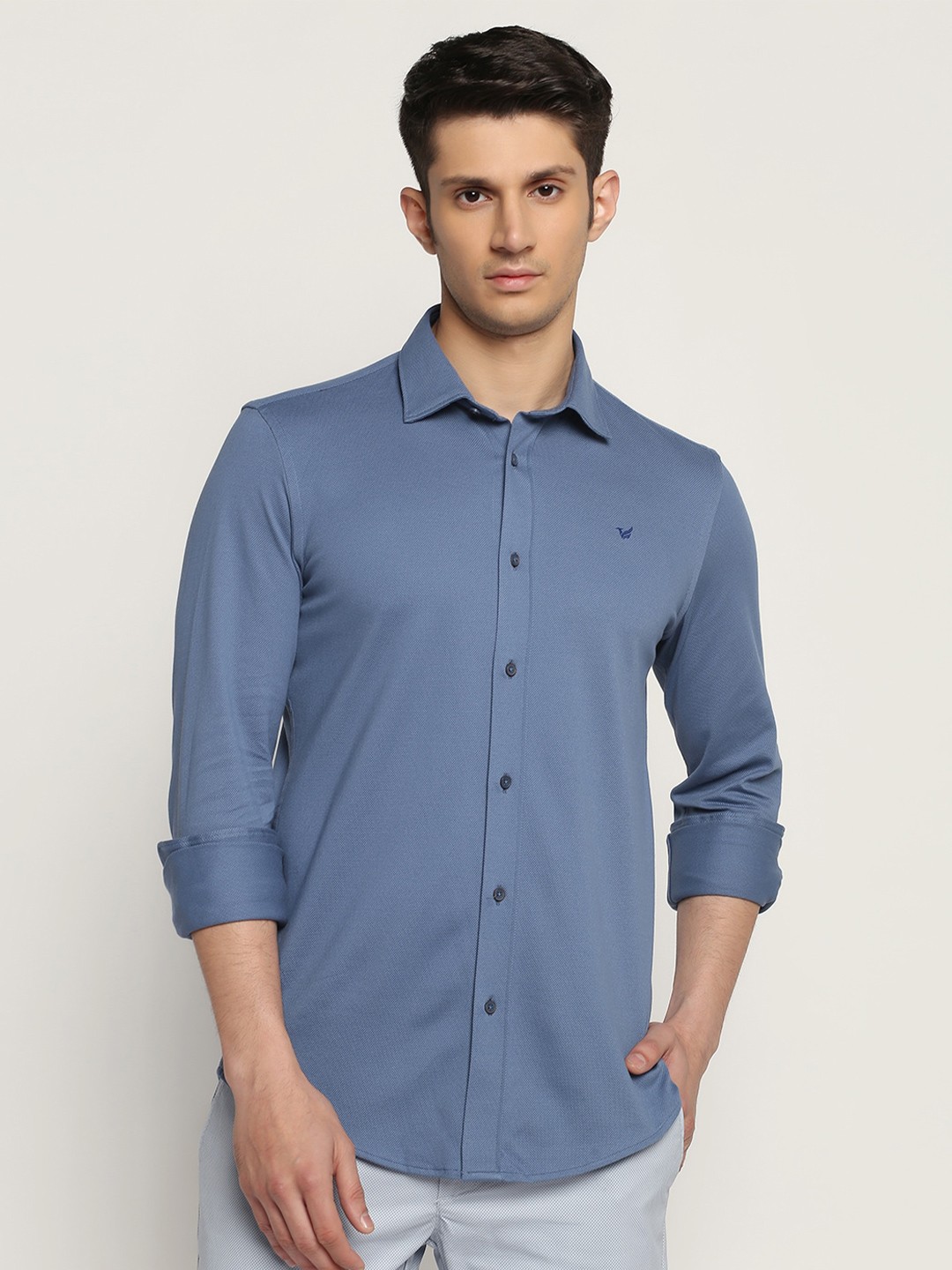 

Blackberrys Pure Cotton Slim Fit Casual Shirt, Blue