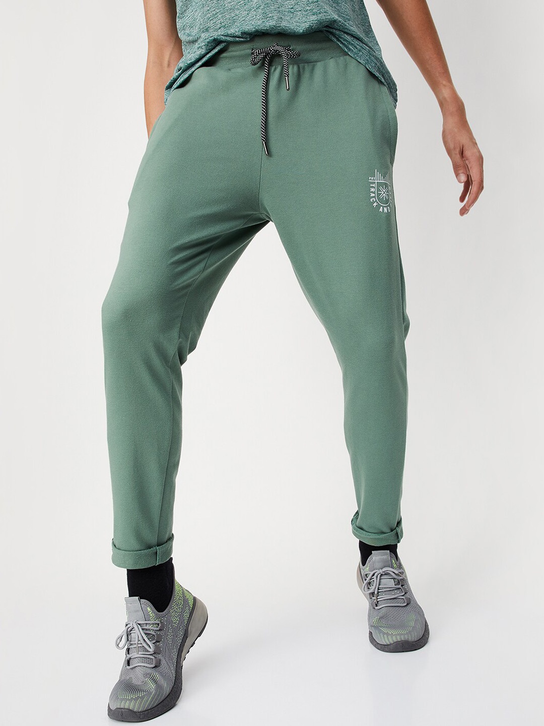 

max Men Regular fit Track Pants, Green