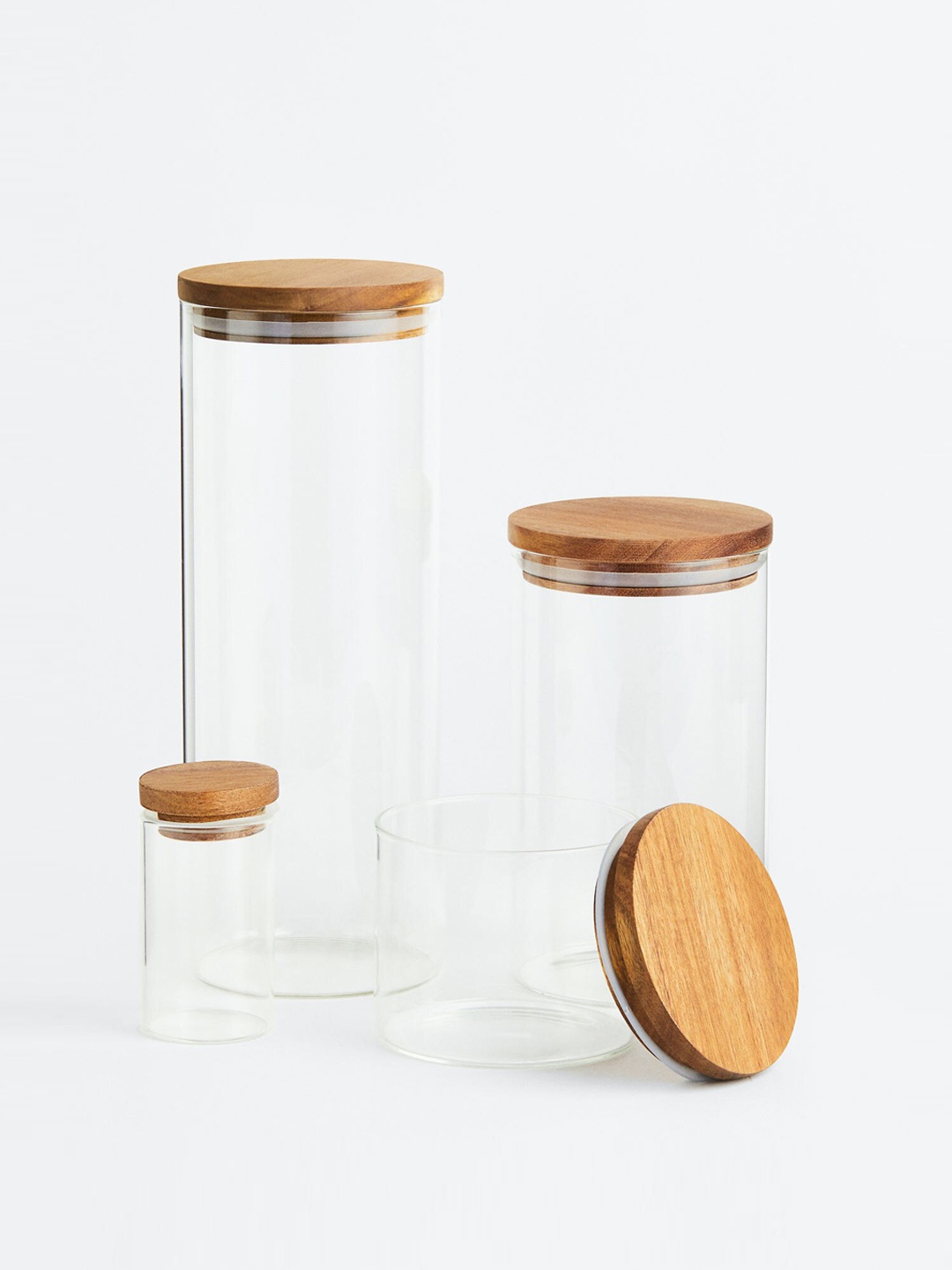 

H&M Tall Glass Jar With Lid, Transparent