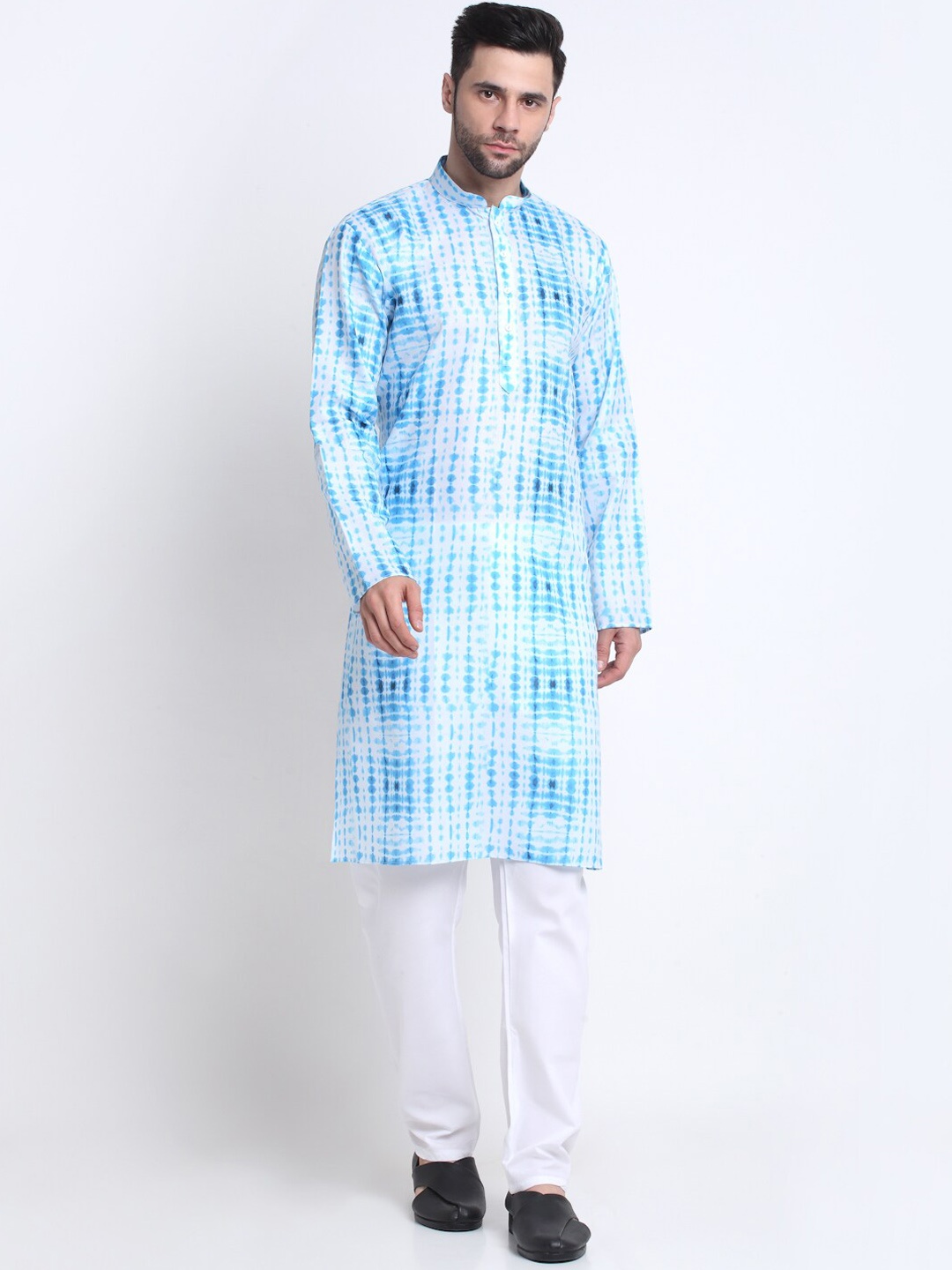 

KRAFT INDIA Dyed Pure Cotton Kurta With Pyjamas, Blue