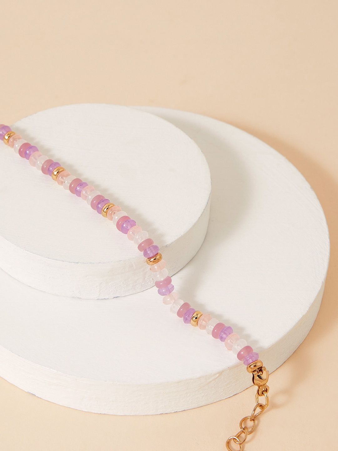 

Accessorize Facet Bead Clasp Bracelet, Pink