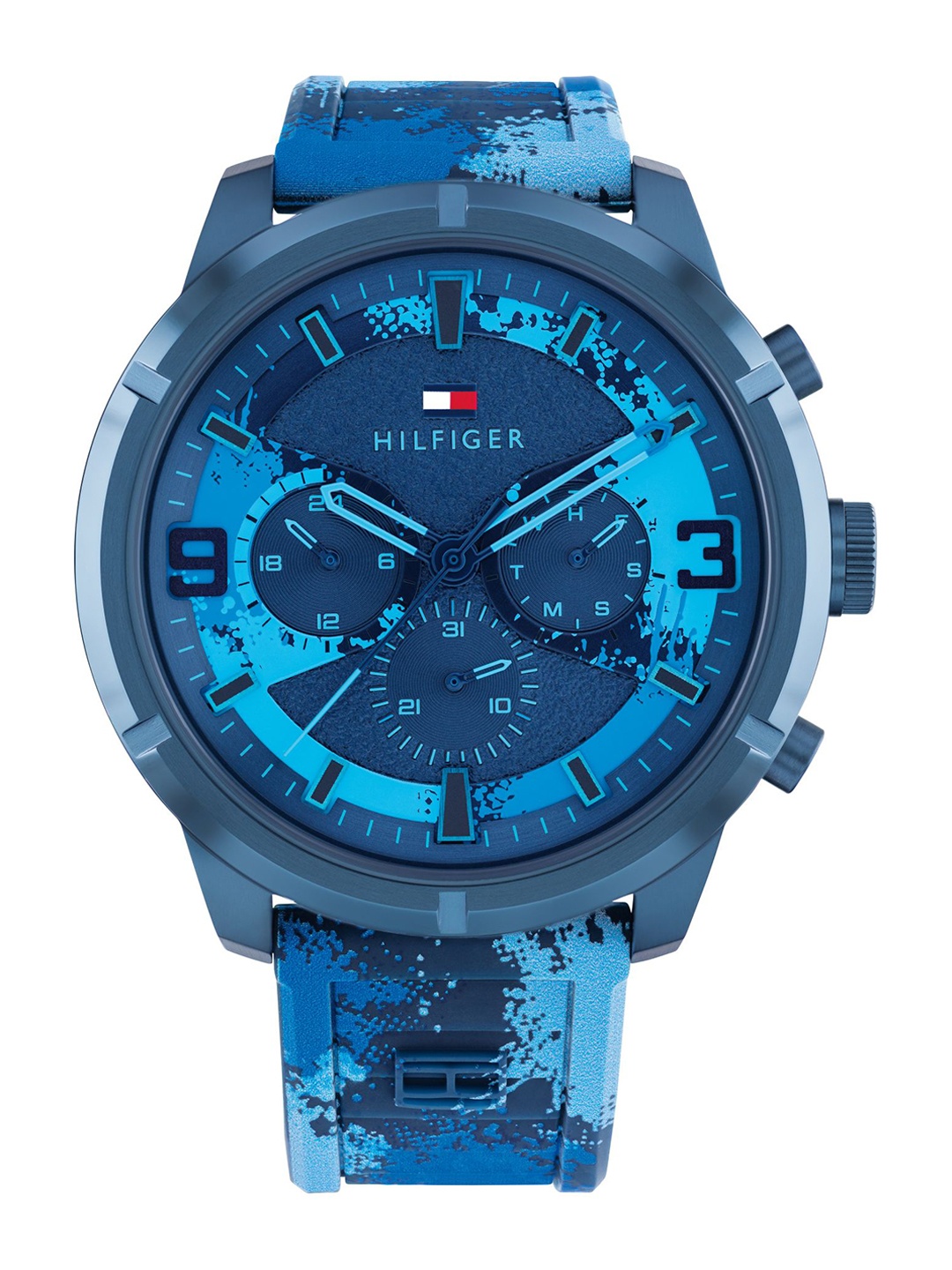 

Tommy Hilfiger Men Printed Dial & Bracelet Style Straps Analogue Watch TH1792073, Blue