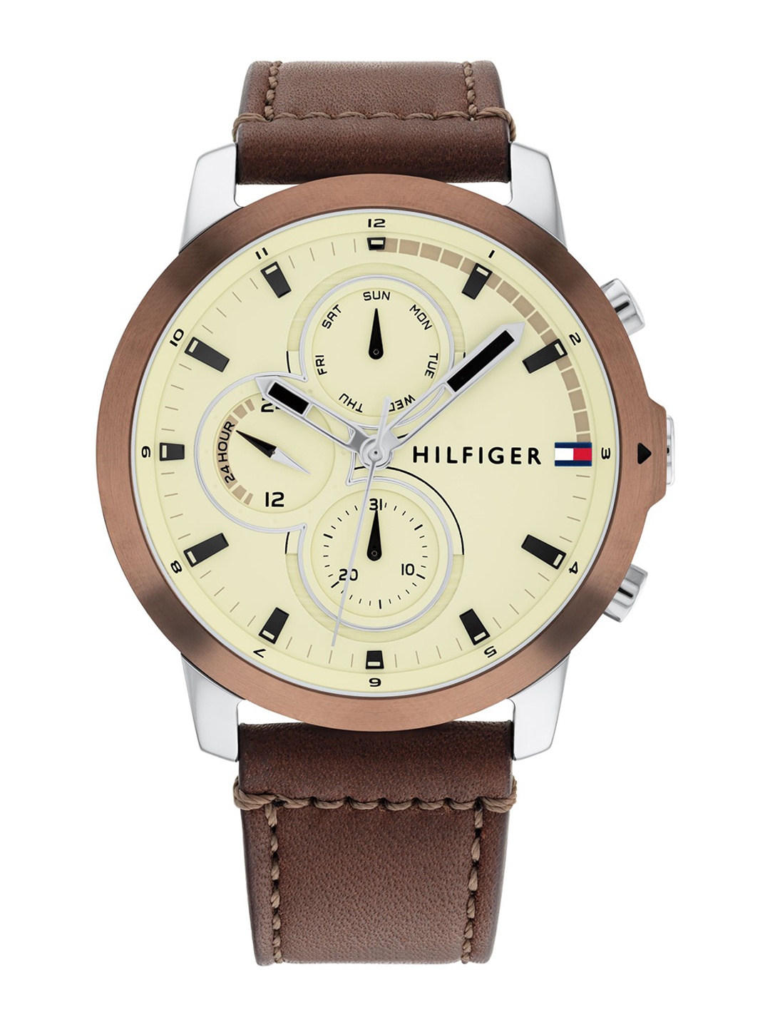 

Tommy Hilfiger Men Dial & Leather Straps Analogue Watch TH1792053, Beige