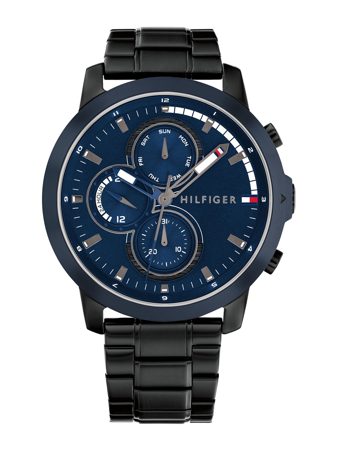 

Tommy Hilfiger Men Dial & Stainless Steel Bracelet Style Straps Analogue Watch TH1792049, Blue