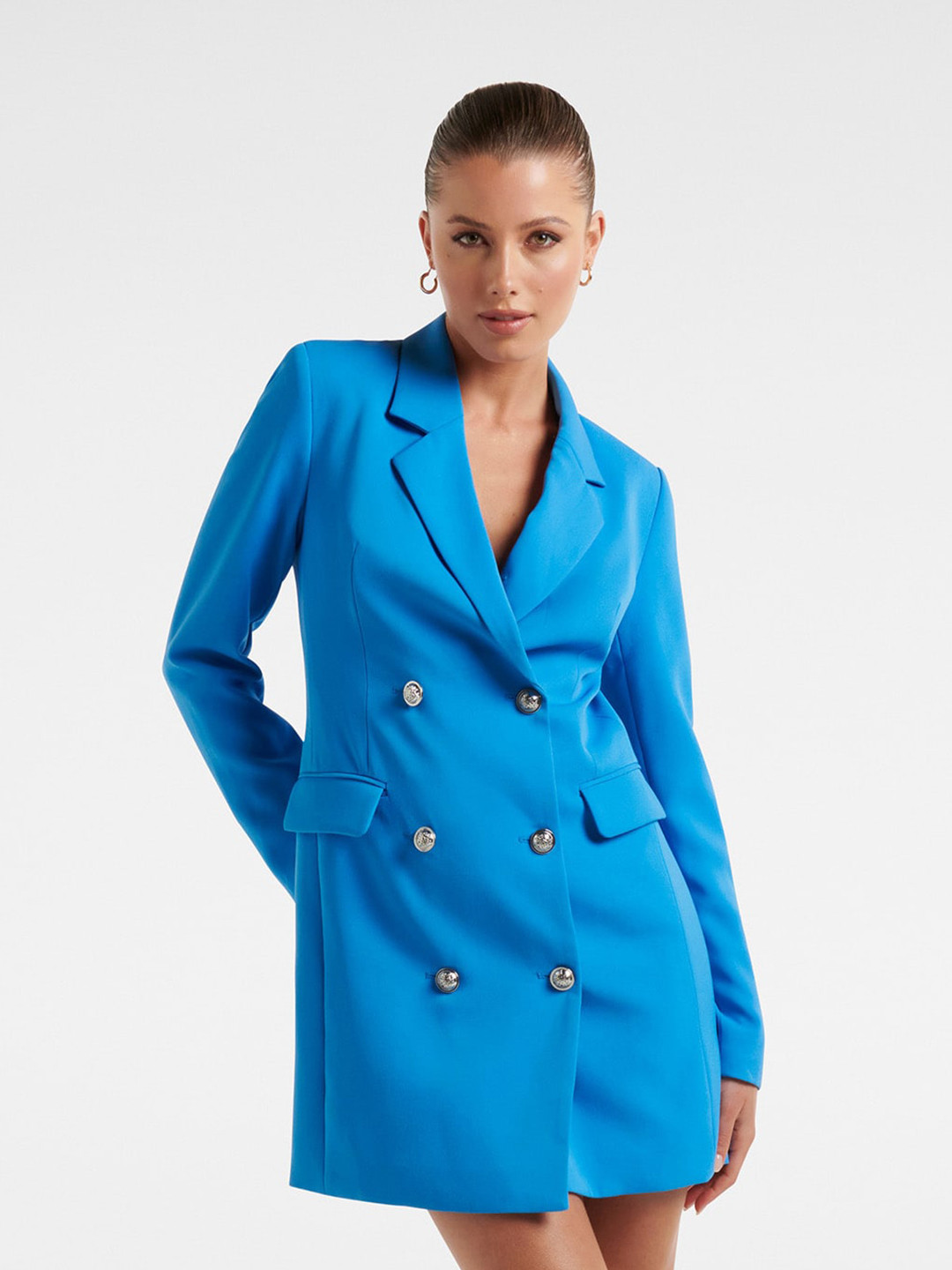 

Forever New Shirt Collar Mini Blazer Dress, Blue