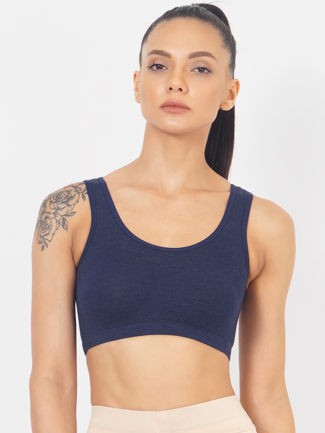 

XOXO Design Non Padded Rapid-Dry Sports Bra, Navy blue