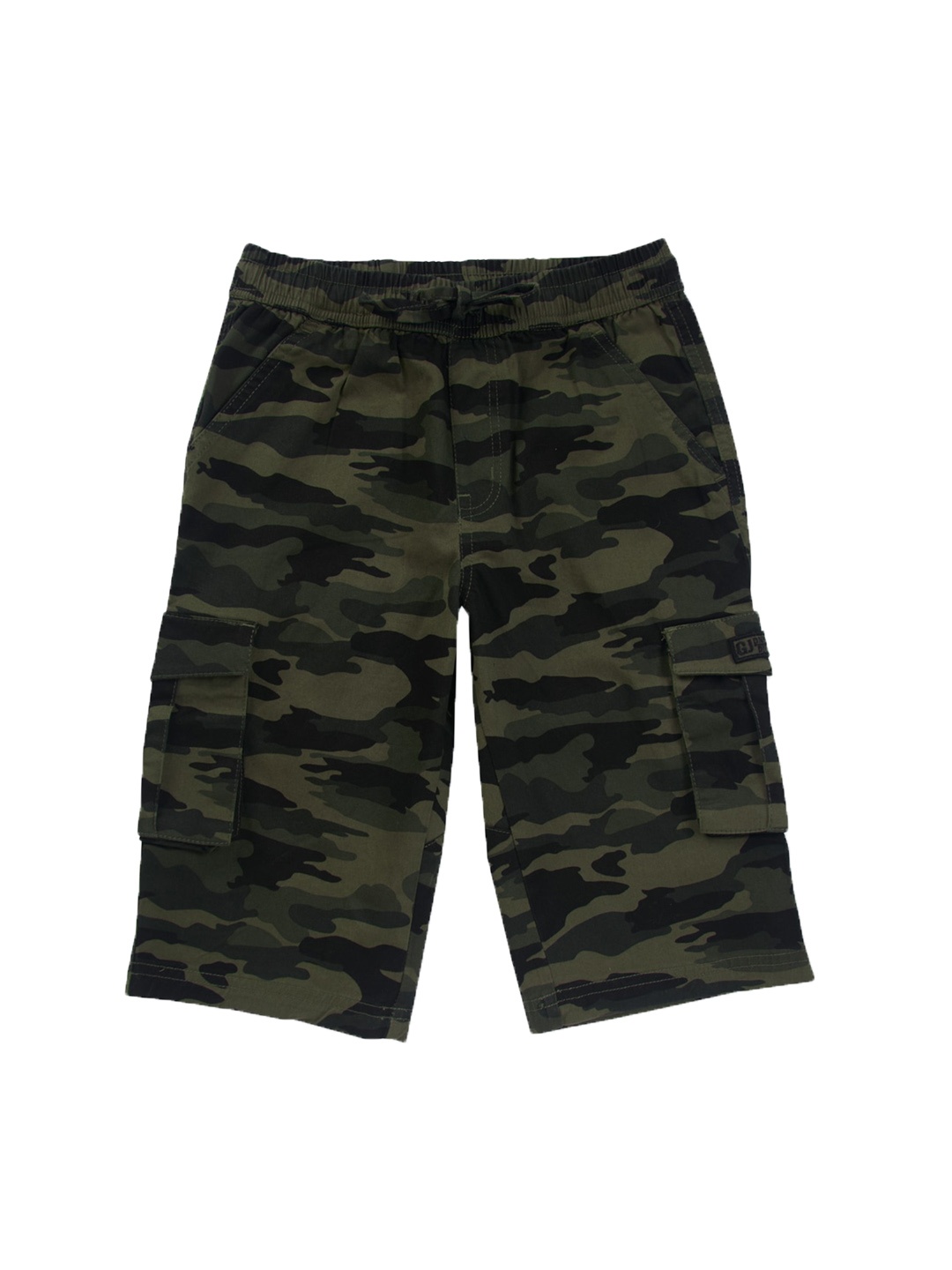 

Gini and Jony Boys Camouflage Printed Cargo Shorts, Green