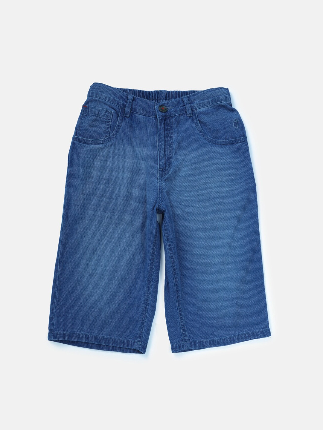 

Gini and Jony Boys Mid Rise Washed Denim Shorts, Blue