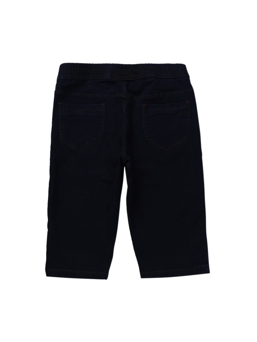

Gini and Jony Infant Girls Regular Fit Mid-Rise Denim Shorts, Navy blue