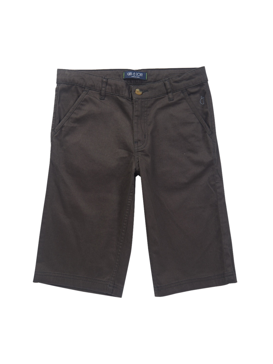 

Gini and Jony Boys Mid-Rise Cotton Chino Shorts, Grey