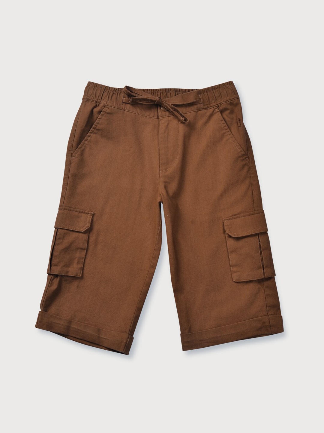 

Gini and Jony Boys Mid-Rise Cotton Cargo Shorts, Brown