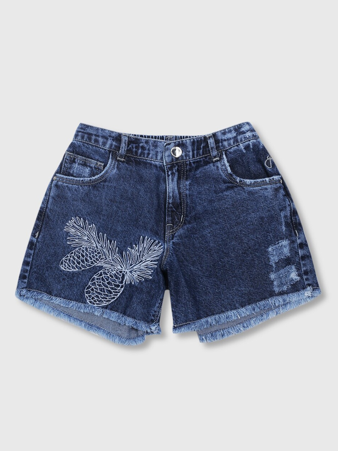 

Gini and Jony Girls Denim Regular Fit Shorts, Blue