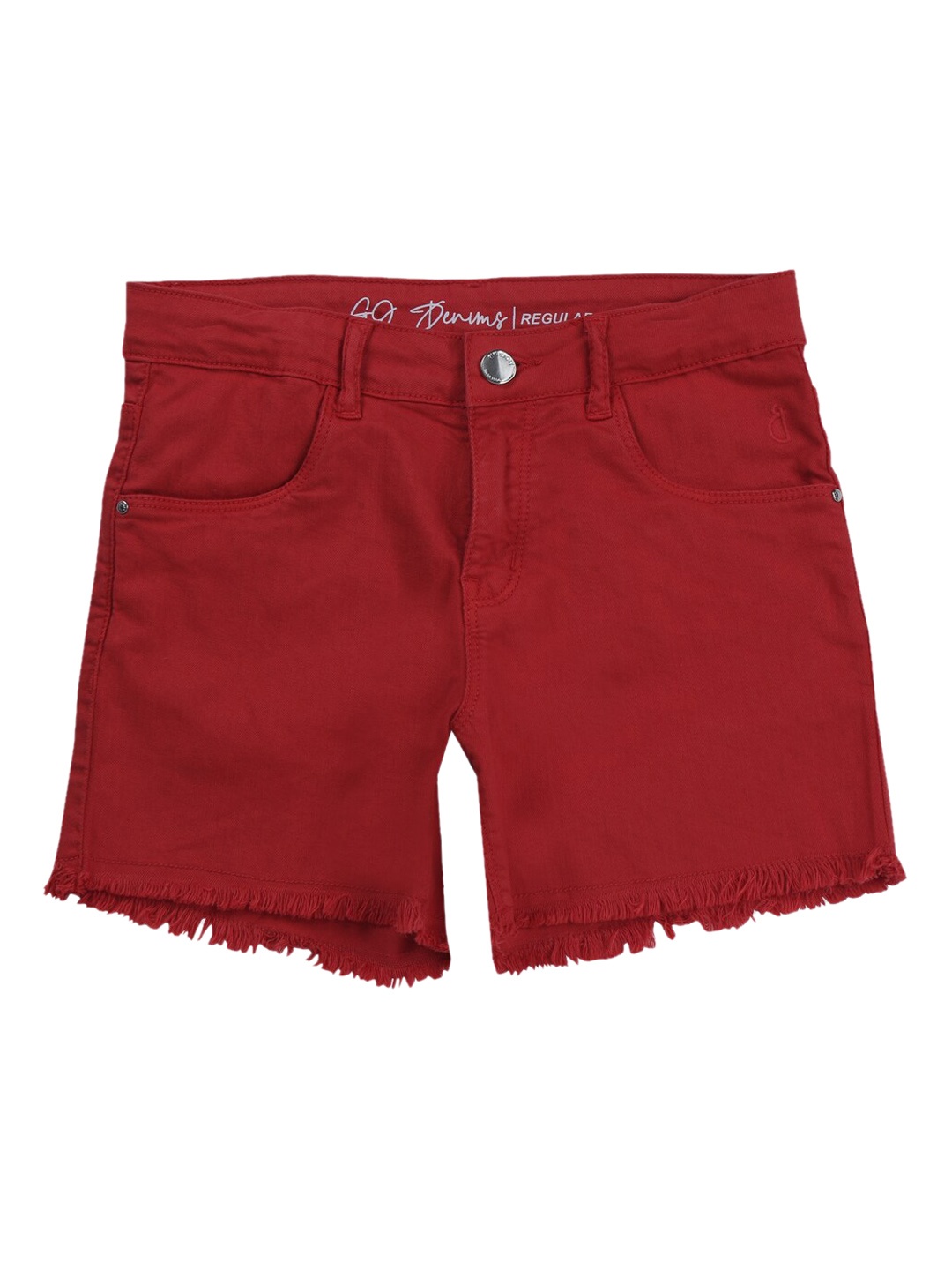 

Gini and Jony Infants Girls Regular Fit Denim Shorts, Red
