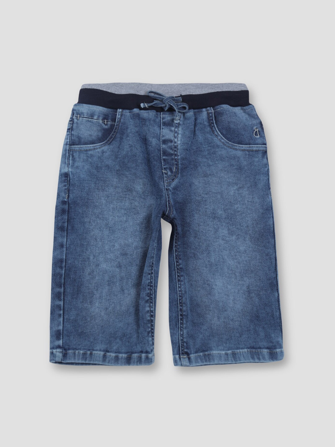 

Gini and Jony Boys Washed Mid Rise Denim Shorts, Blue