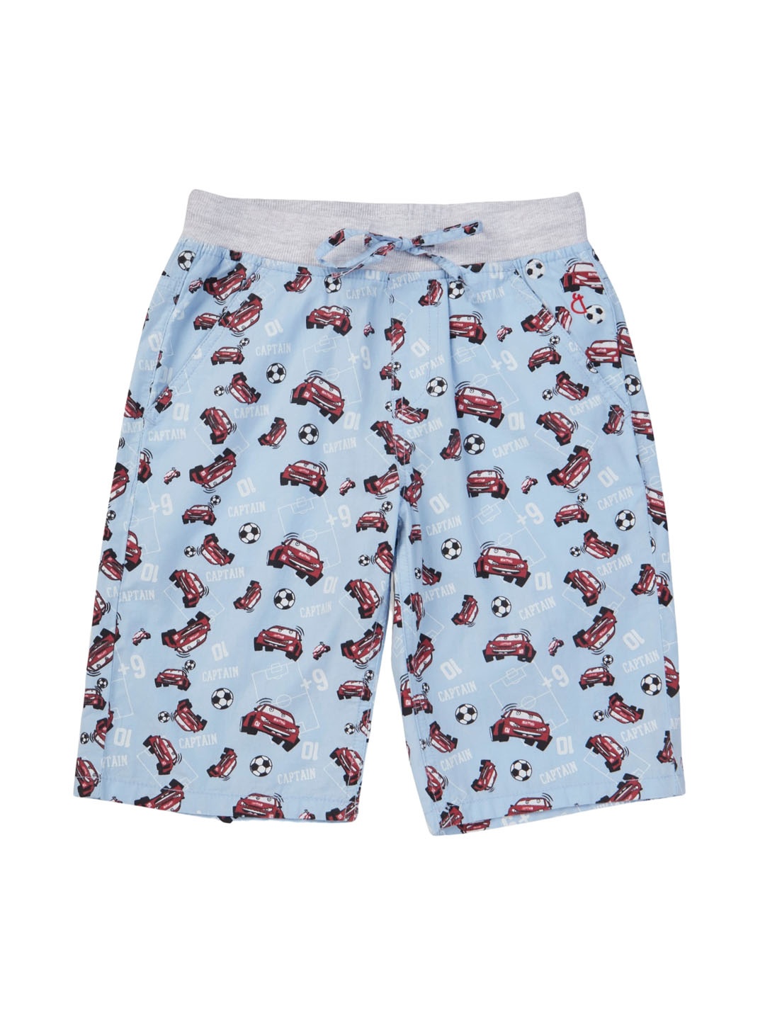 

Gini and Jony Boys Conversational Printed Cotton Shorts, Blue