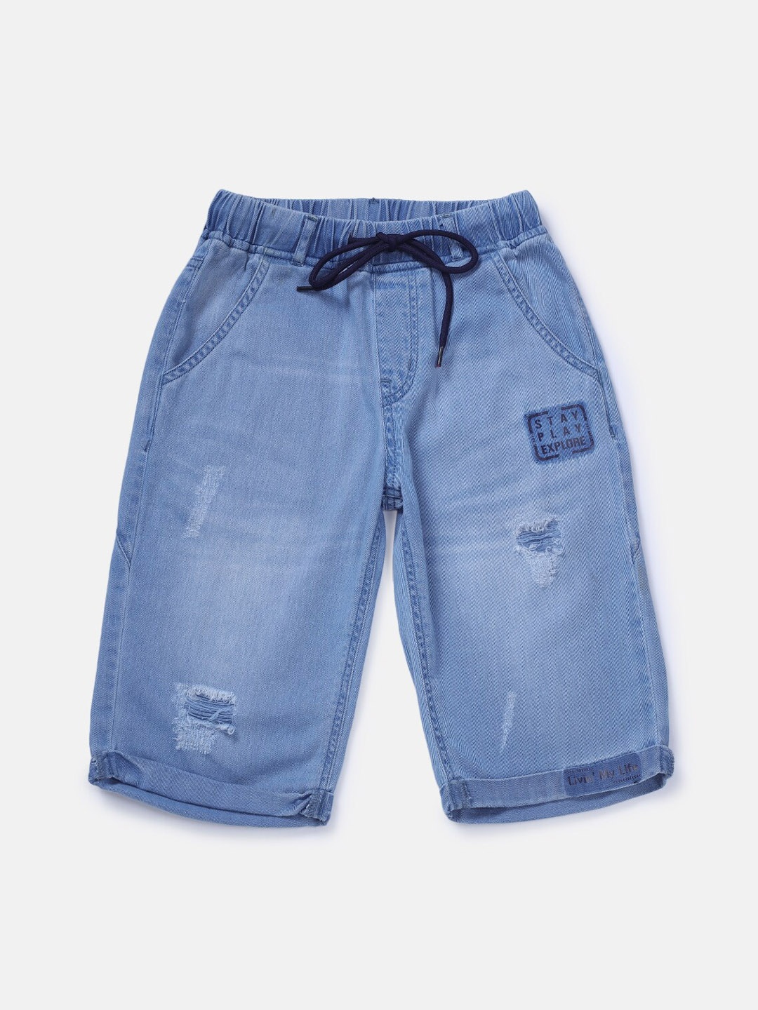 

Gini and Jony Boys Washed Denim Shorts, Blue