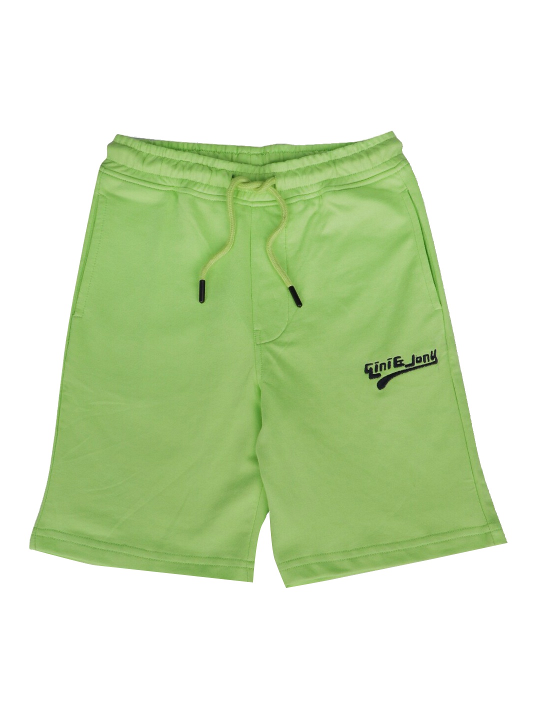 

Gini and Jony Boys Solid Mid Rise Cotton Shorts, Green