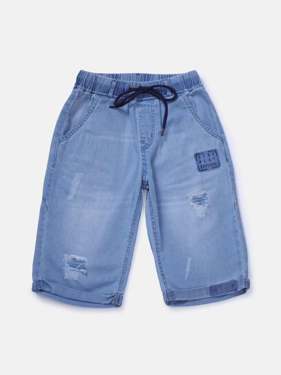 

Gini and Jony Boys Washed Denim Shorts, Blue