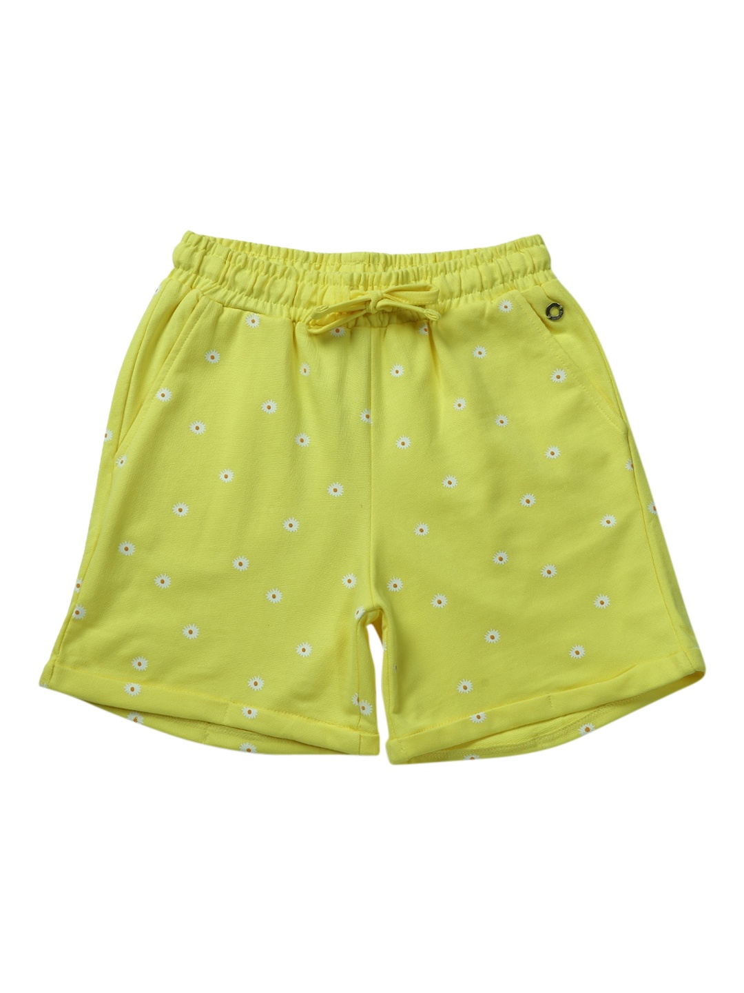 

Gini and Jony Girls Printed Cotton Shorts, Yellow