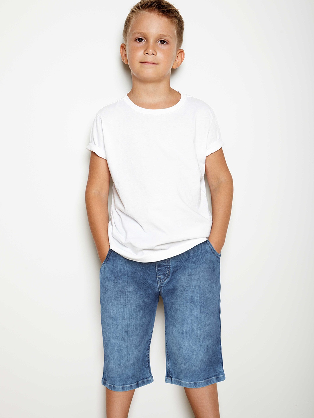 

Gini and Jony Boys Washed Denim Shorts, Blue