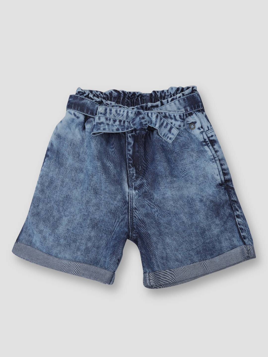 

Gini and Jony Girls Washed Denim Shorts, Blue