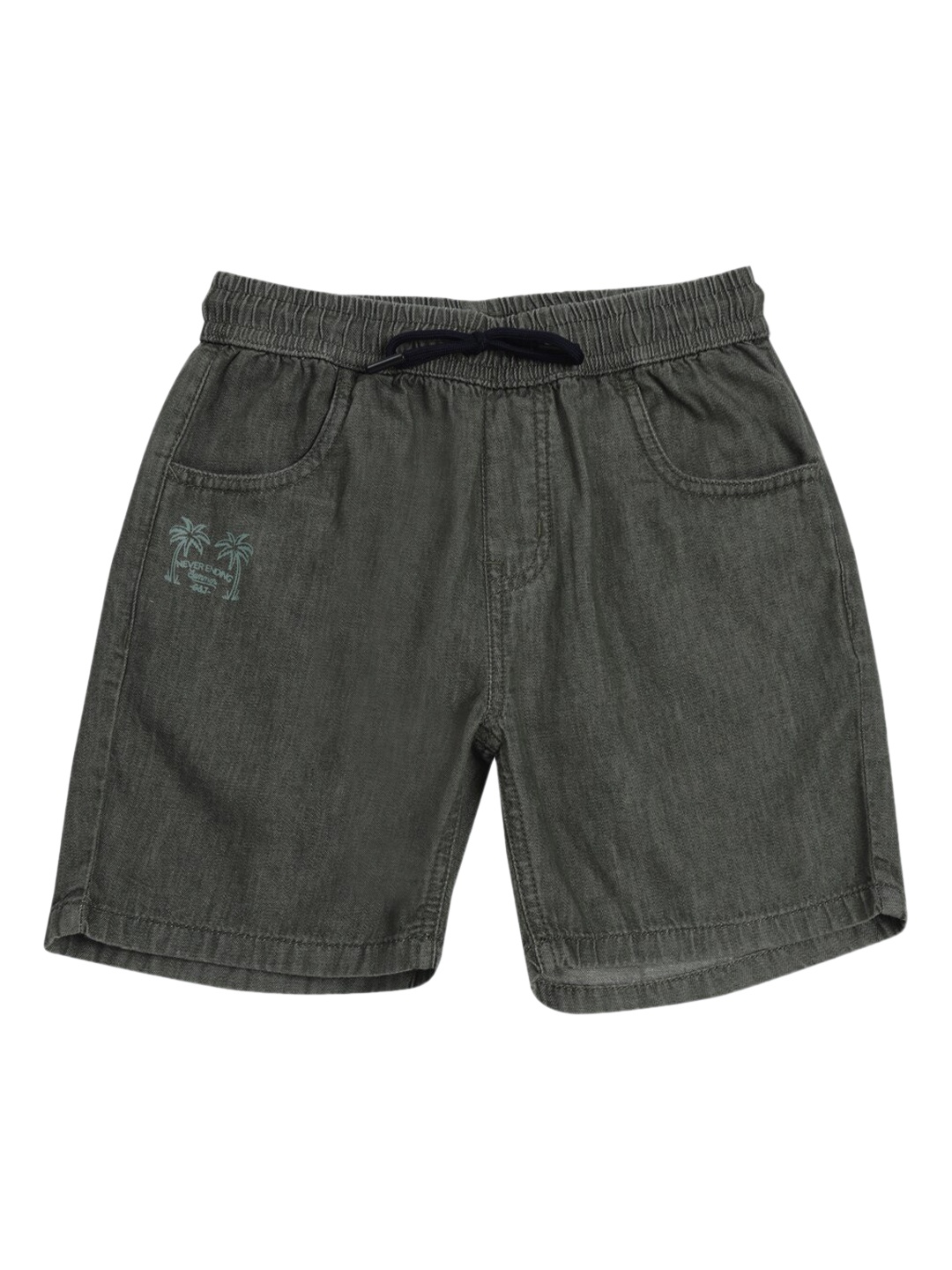 

Gini and Jony Boys Regular Fit Denim Shorts, Olive