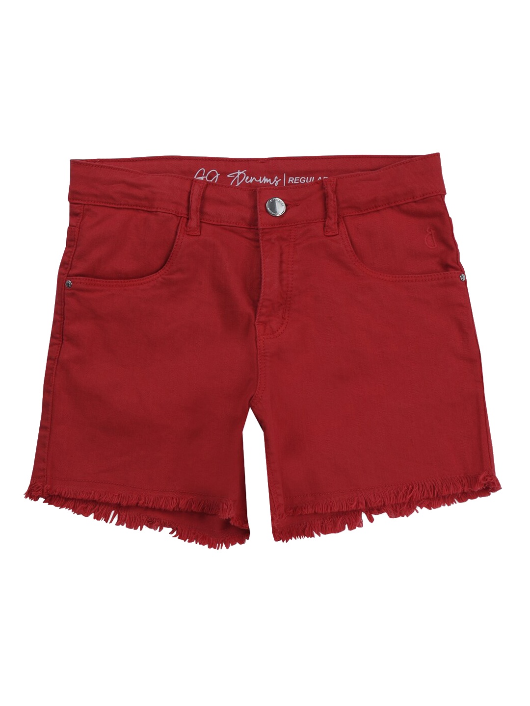 

Gini and Jony Girls Regular Fit Denim Shorts, Red