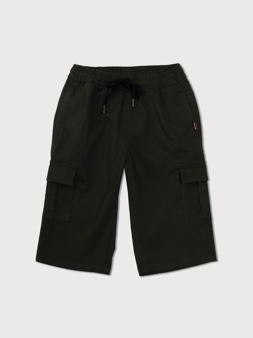 

Gini and Jony Boys Regular Fit Cotton Cargo Shorts, Olive