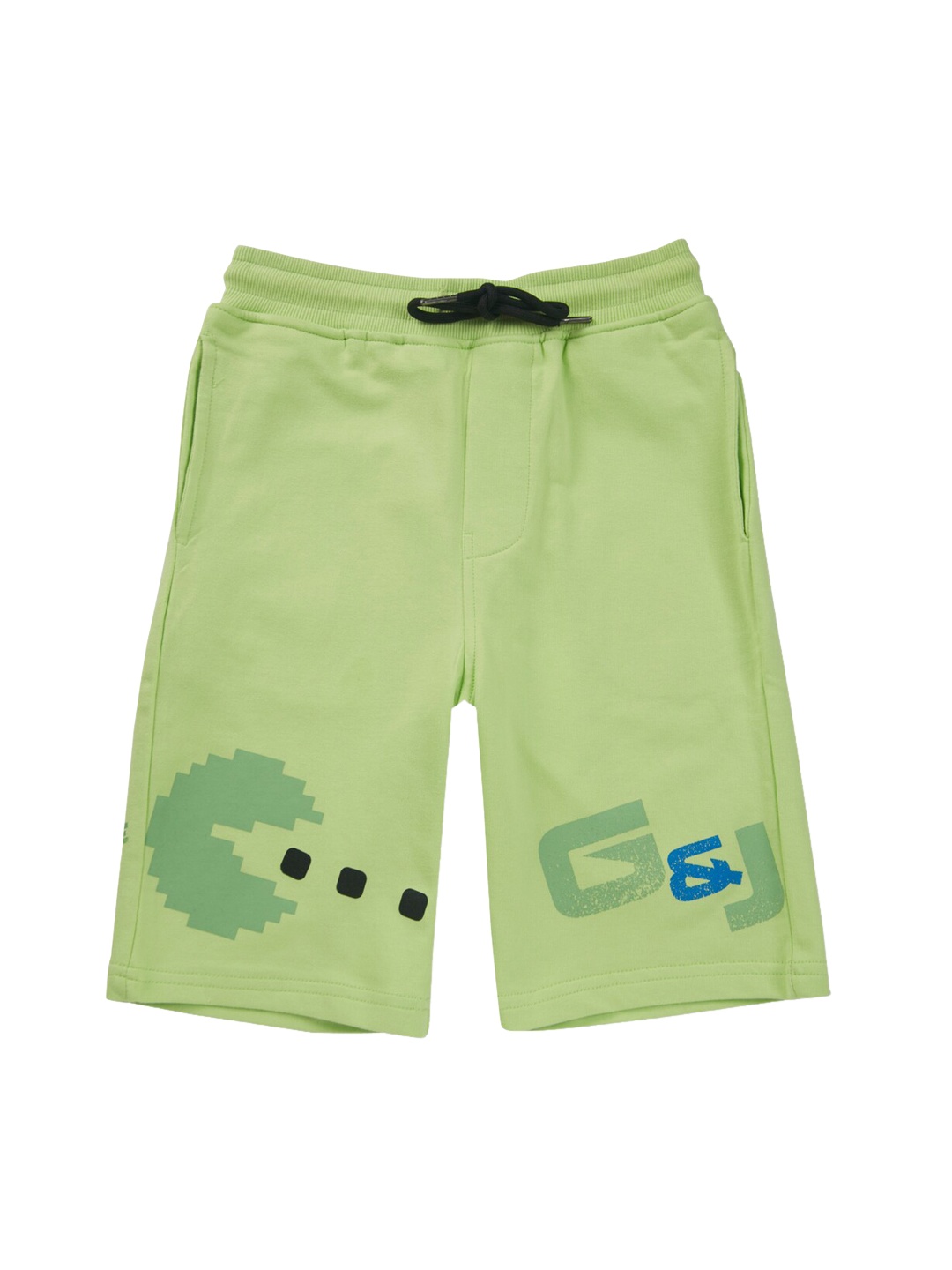 

Gini and Jony Infant Boys Printed Knitted Cotton Regular Shorts, Green