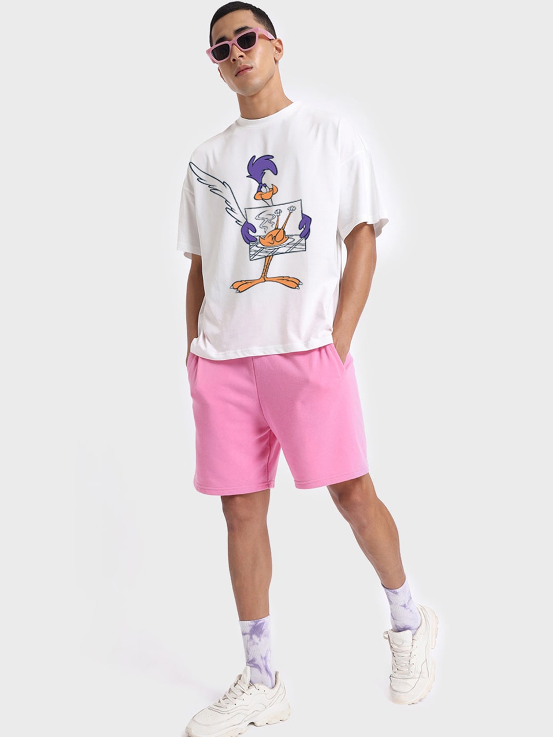 

Bewakoof Looney Tunes Printed Cotton T-shirt, White