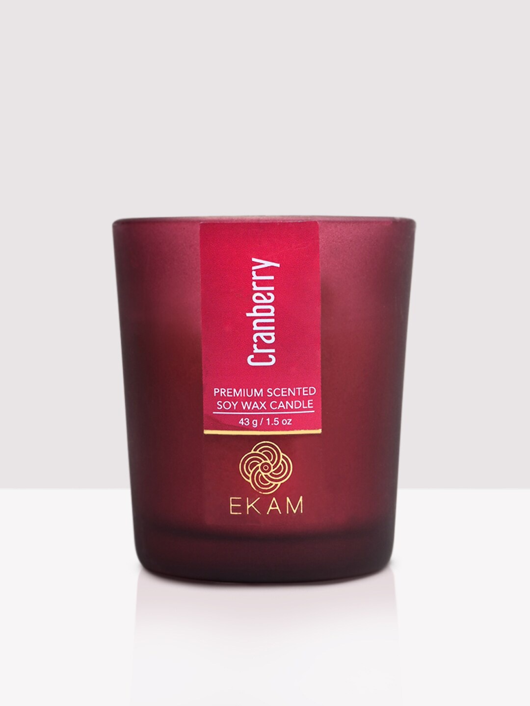 

Ekam Maroon 3 Pieces Soy Wax & Glass Cranberry Scented Candle Jars